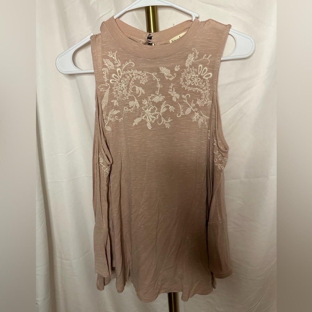 Love on a Hanger Off Shoulder Tank Sleeve Blouse Size S